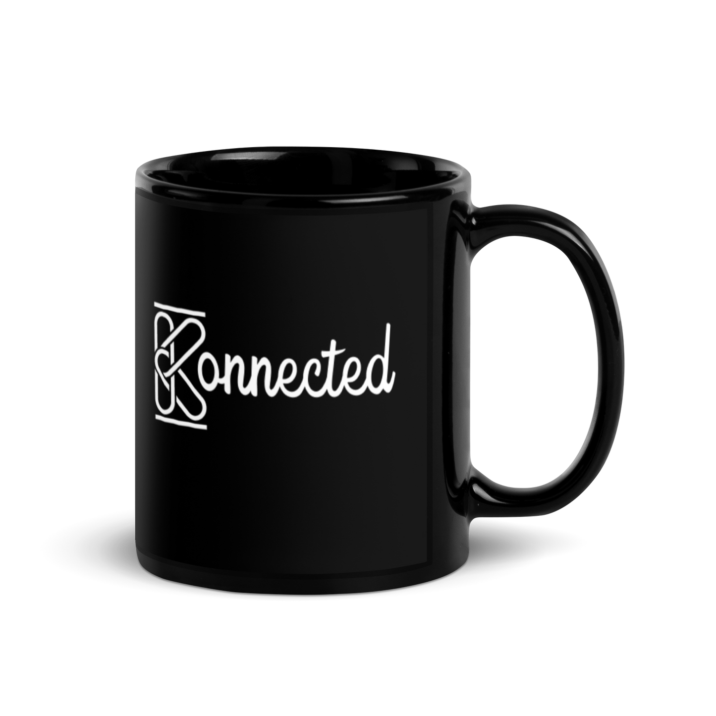 Konnected Black Glossy Mug KimUnity Soulutions 